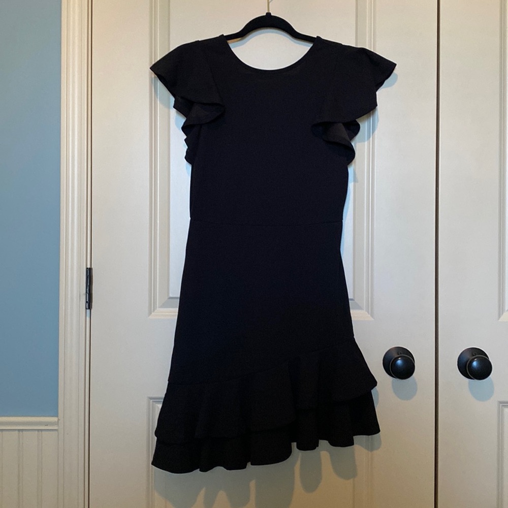 Ruffle little black dress